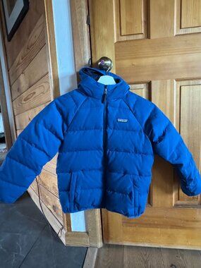 Patagonia Kids' Cotton Down Jacket - Size Small - Blue